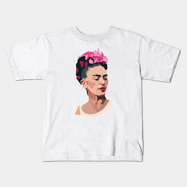 Frida - Artist Series Kids T-Shirt by annamckay